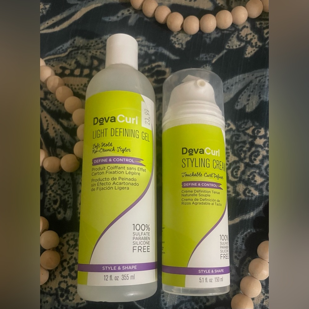 DevaCurl Light Defining Gel 10oz + DevaCurl Styling Cream 4.1 oz Bundle